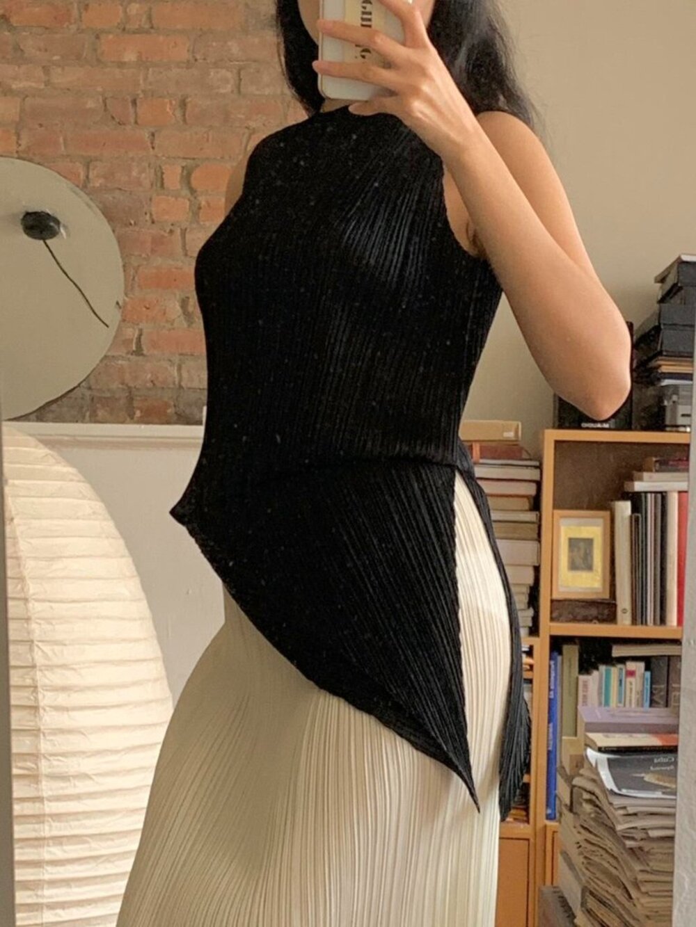 Issey Miyake Pleats Please Asymmetrical Tank Black JP3